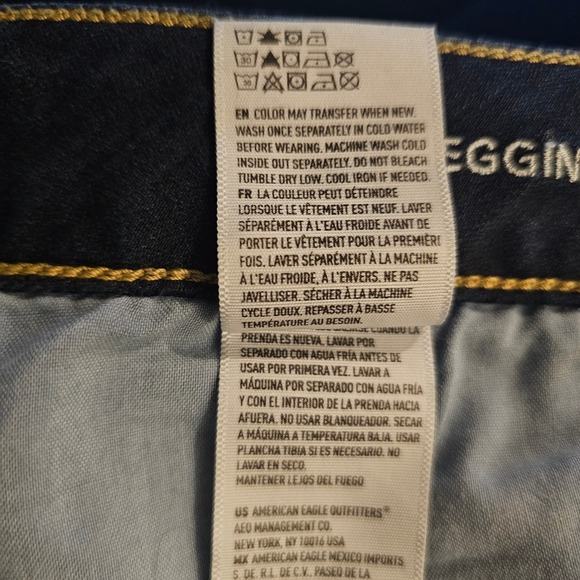 American Eagle Hi-Rise Jegging Dark Wash Skinny Jeans Womens 10 Short 10S - Picture 5 of 6